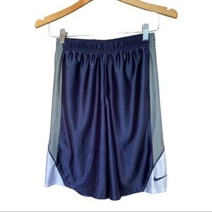 Nike Youth Throwback Athletic Basketball Shorts Blue Medium